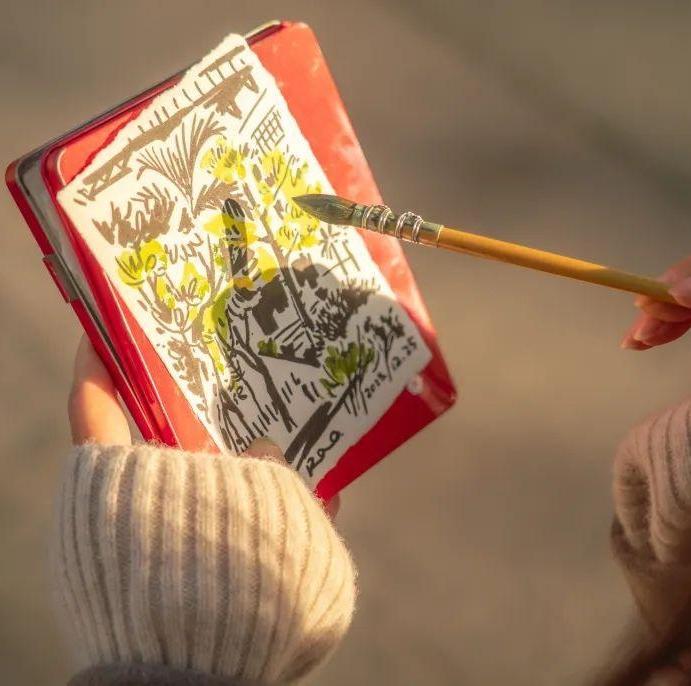 Hidden paintings to surprise strangers