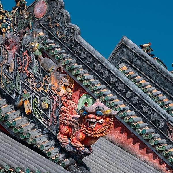 Chen Clan Ancestral Hall glazed roof ridges, Guangzhou